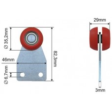 735015 Edscha Тележка крыши с роликам
